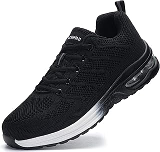 Chaussure de Securite Homme Femme Legere Coussin d'air Baskets de Sécurité Embout Acier Chaussures de Travail Taille 36-47