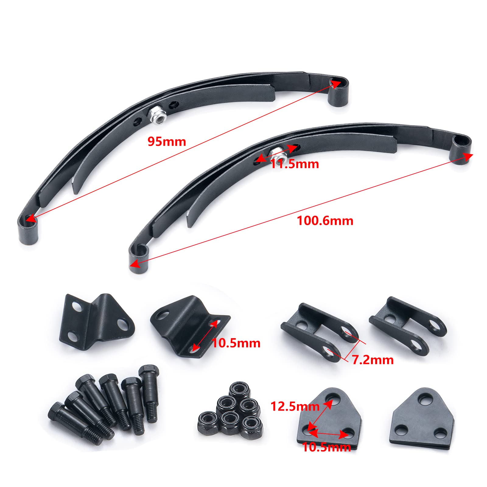 1 Pair Front Suspension Steel Leaf Spring For 1/14 Tamiya Tractor Trailer Truck Rc Car Upgrade Parts I.172188856