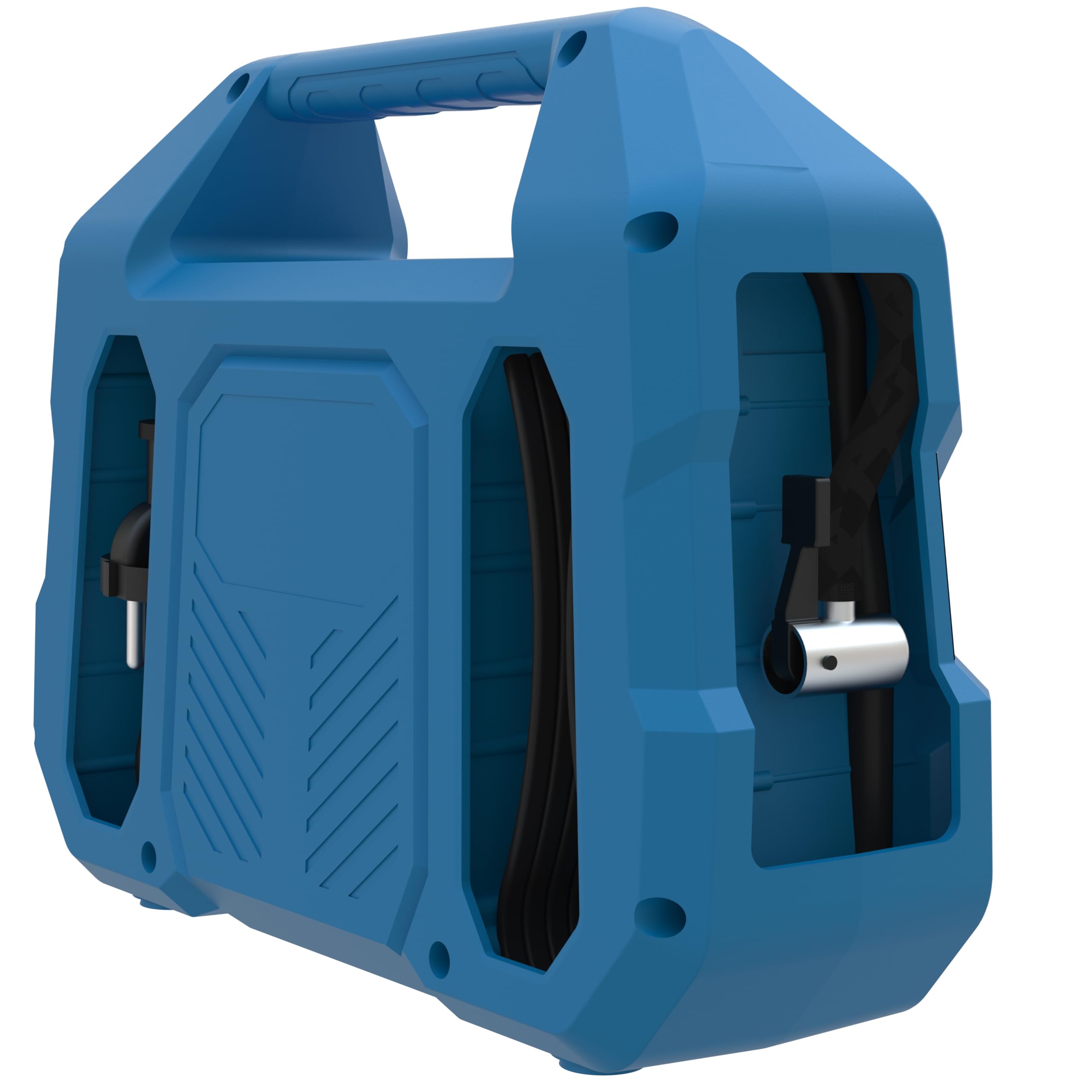 Güde Compressore Airpower Dual Drive 12/230 V/5 pezzi (150 W, max. 8 bar, 20 l/min eff. Contenuto della confezione: senza olio e manutenzione, connettore da 12 Volt e 230 Volt, display LCD, tubo