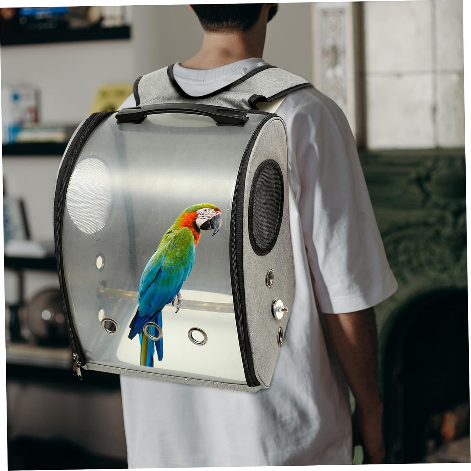 Sosoport Parrot Travel Carrier Birdcage Backpack Bird Carrier Bag Portable Bird Bag