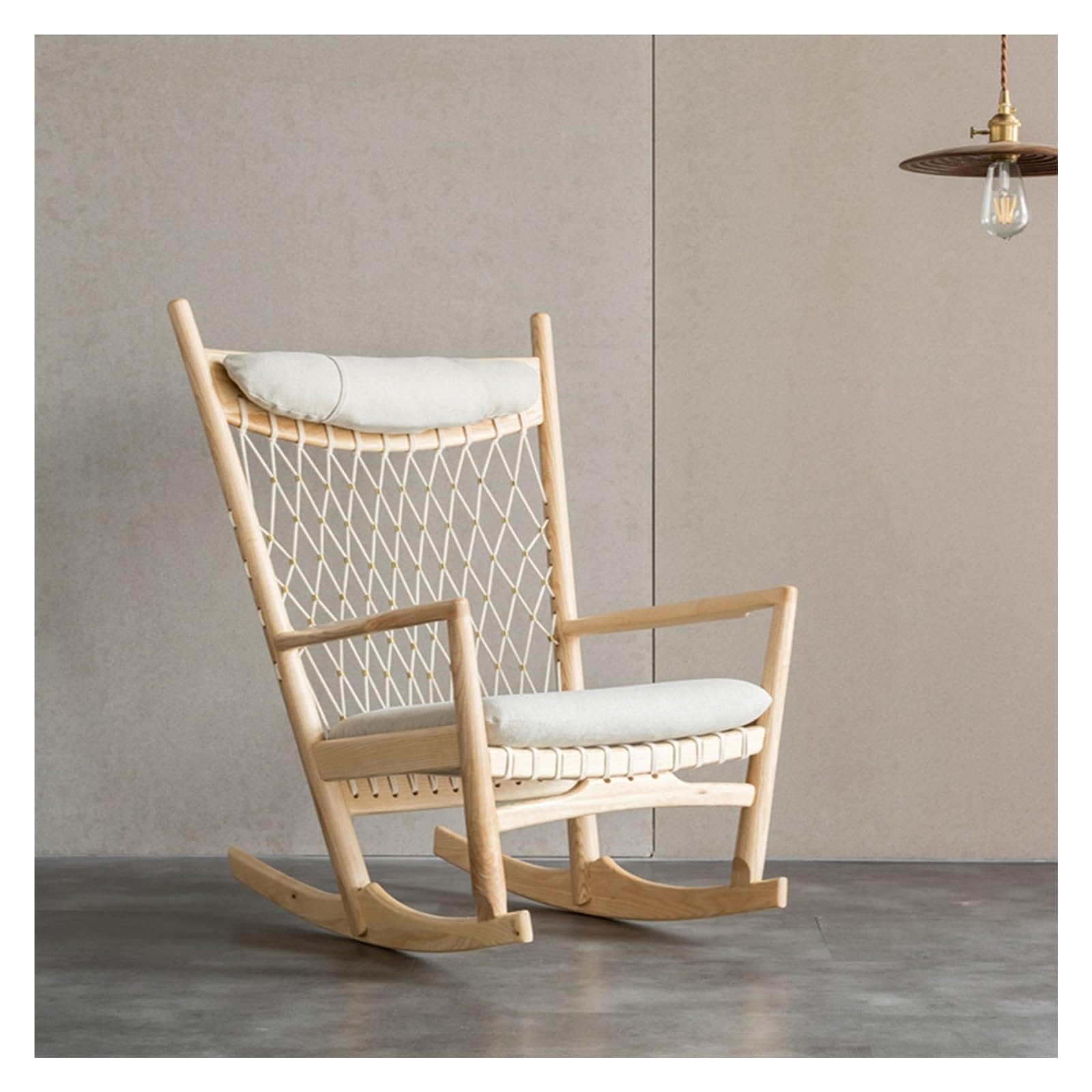 Sedia in vimini e rattan, Sedia a dondolo in legno - Nap Chaise Lounge e poltrona for divano singolo - Sedia in rattan - Sedia for il tempo libero for soggiorno o esterno , Mobili da giardino e patio(
