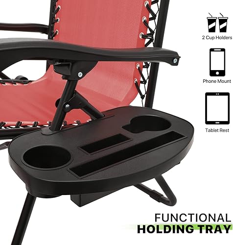 Miniatura 10 de Magshion Juego de 2 sillas Zero Gravity con dosel, silla reclinable reclinable para patio al aire libre, plegable antigravedad, tumbona portátil con