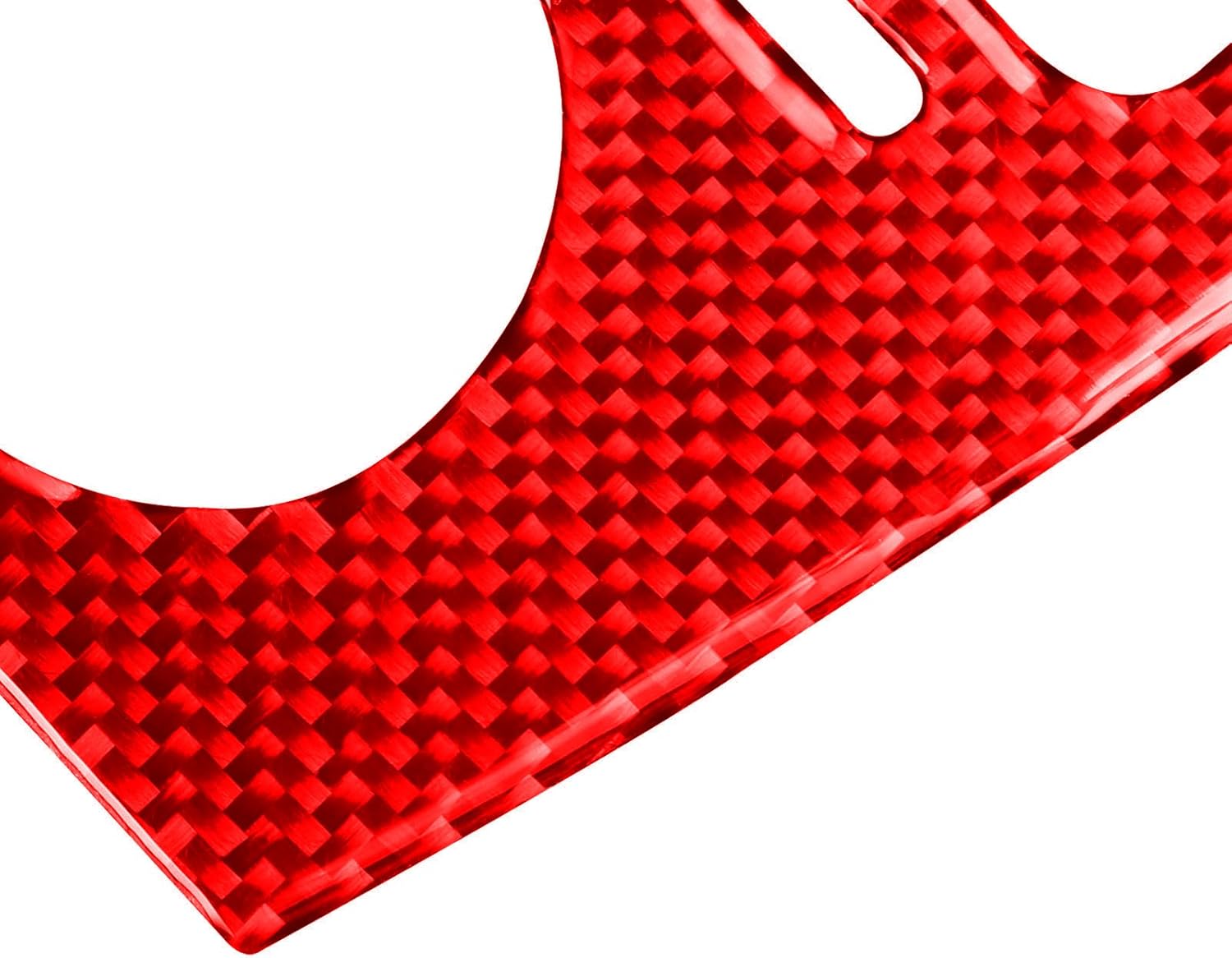 Real Premium 3K Carbon Fiber Decals Center Console Panel KIT Sticker Trim Decoration Cover Compatible with Honda Civic 9 Coupe Sedan 2013 2014 2015 Car Interior Accessories -B 10PCS Red
