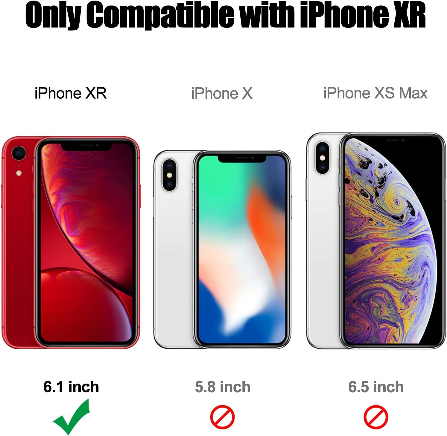 JAME Case for iPhone XR Cases with Screen Protector 2PCS, Military-Grade Drop Protection, Protective Xr Phone Case, Shockproof Bumper XR Case with Ring Kickstand, for iPhone XR 6.1 Inch Alpine Green