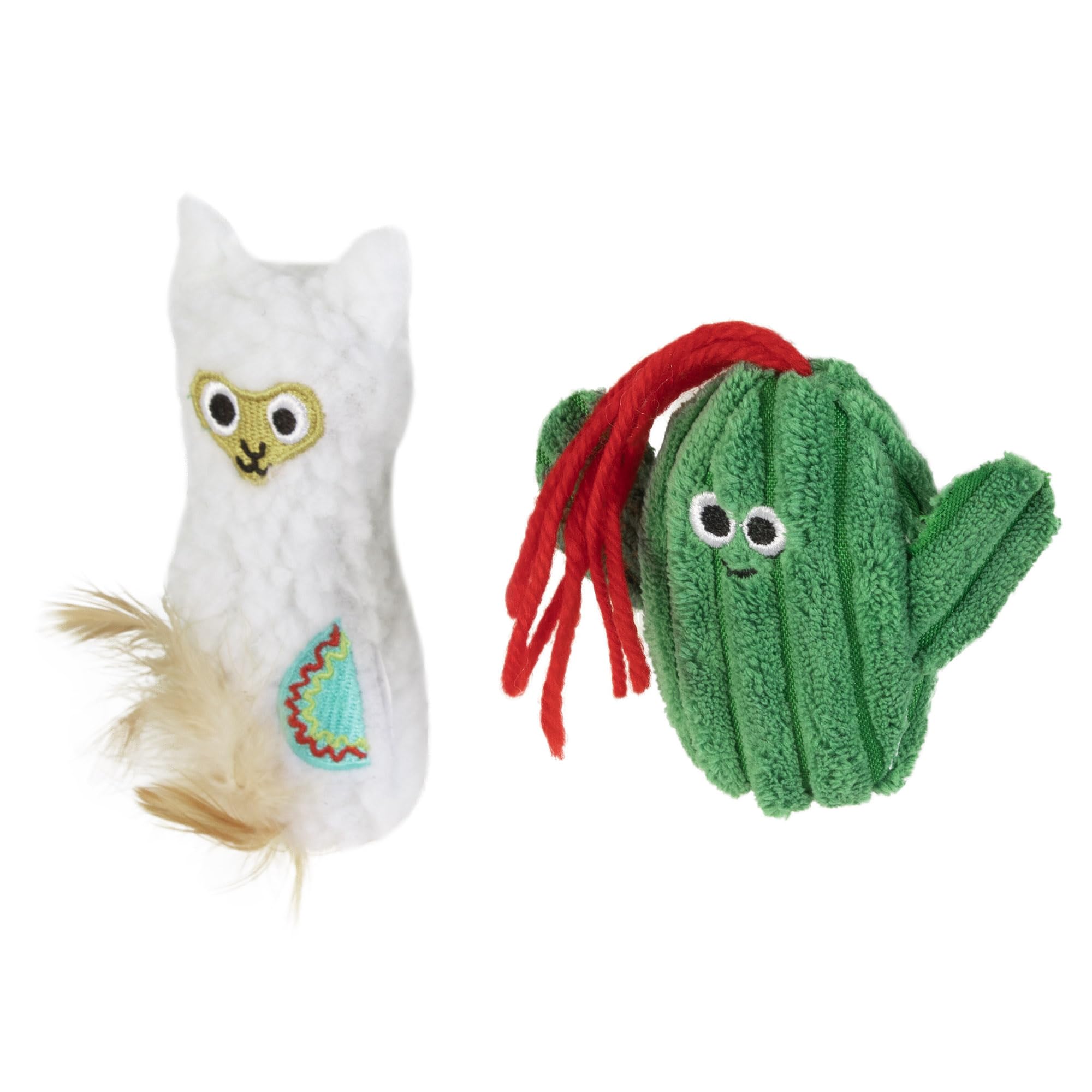 Mad Cat, Lucky Llama - Juguete para gatos con hierba gatera y Silvervine, paquete de 2, 1 unidad