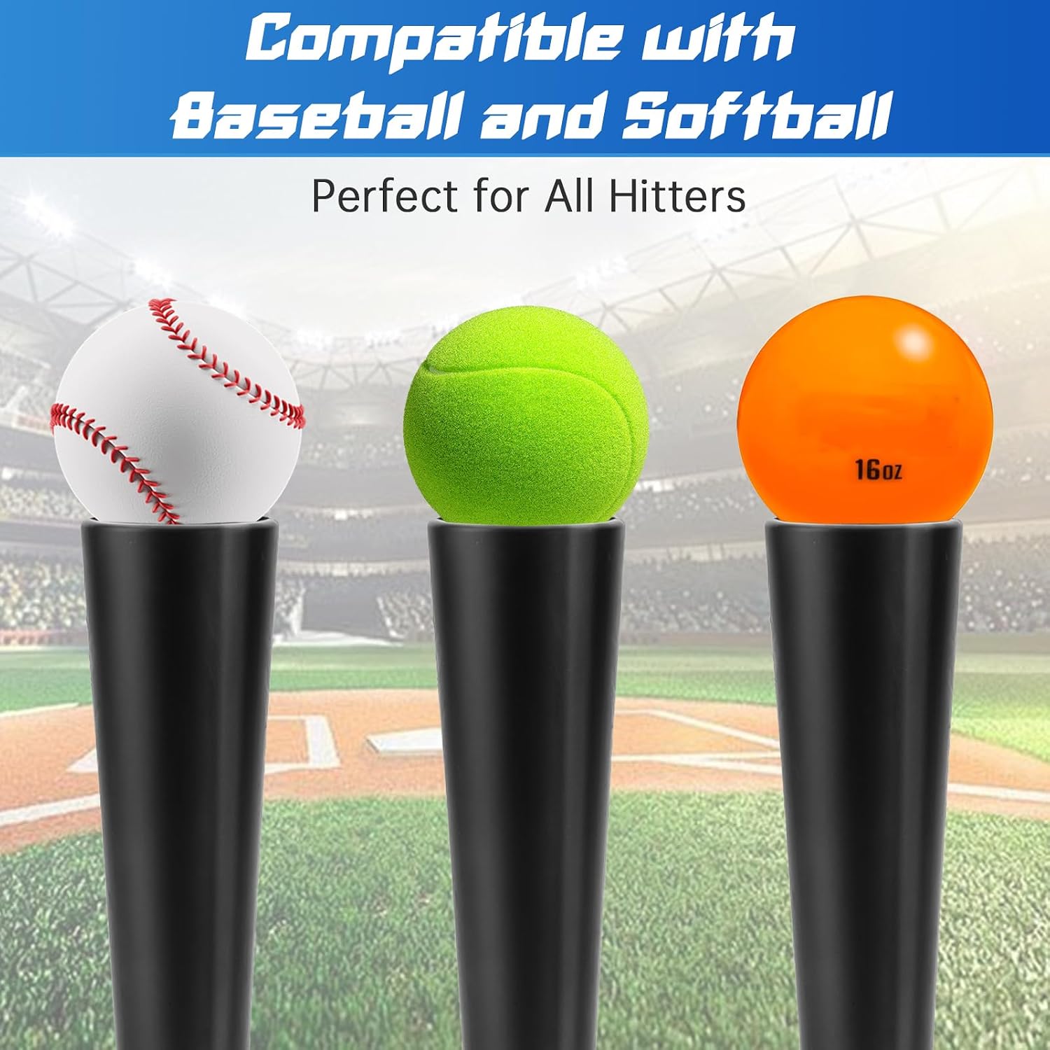 2 Pcs Replacement Batting Tee Topper Compatible with Tanner Tee, Ball Rest Rubber Cup for Practice Training Hitting Baseball or Softball, Black