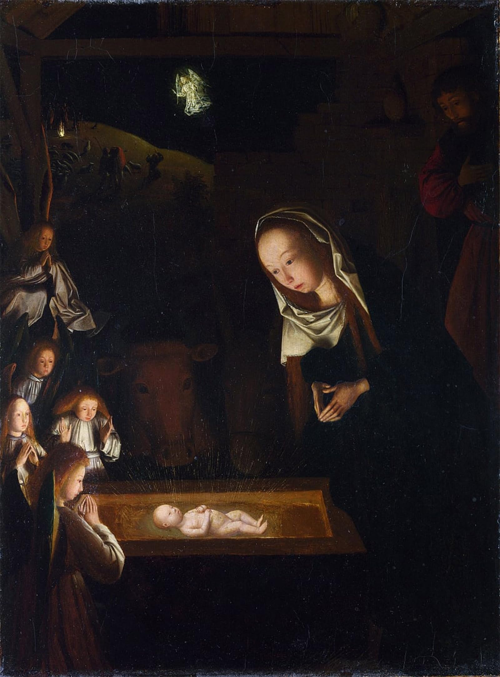 POSTERIIk Famous Modern Artwork Art Mural Geburt Christi by Geertgen Tot Sint Jans Oil Paintings Pictures for Home Decor 60x90cm