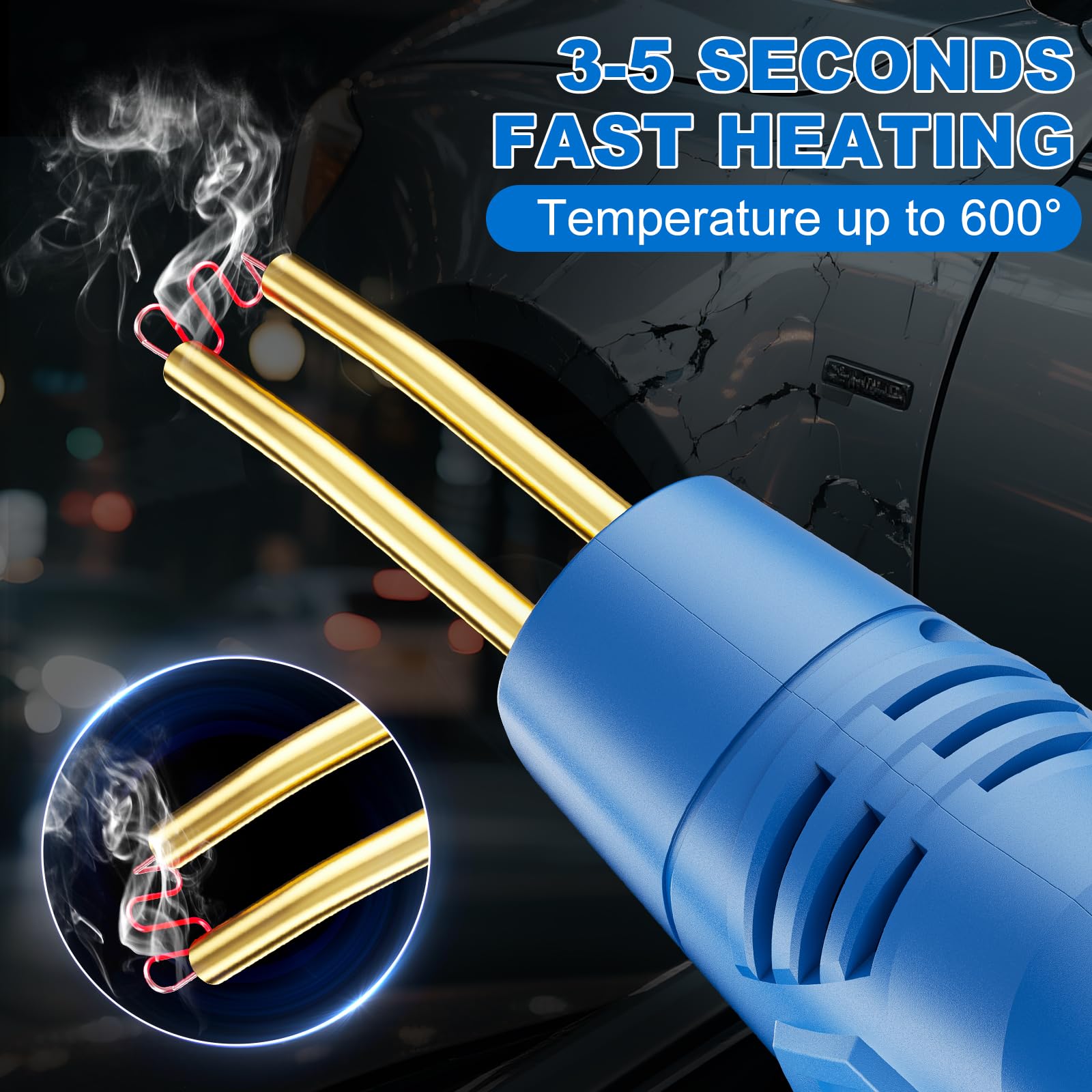 Kunststoff Schweißgerät für makita 18V Akku (Keine Batterie), Kabellos Tragbare Auto Stoßstange Reparaturset mit 200PCS 4 Typen Hot Hefter