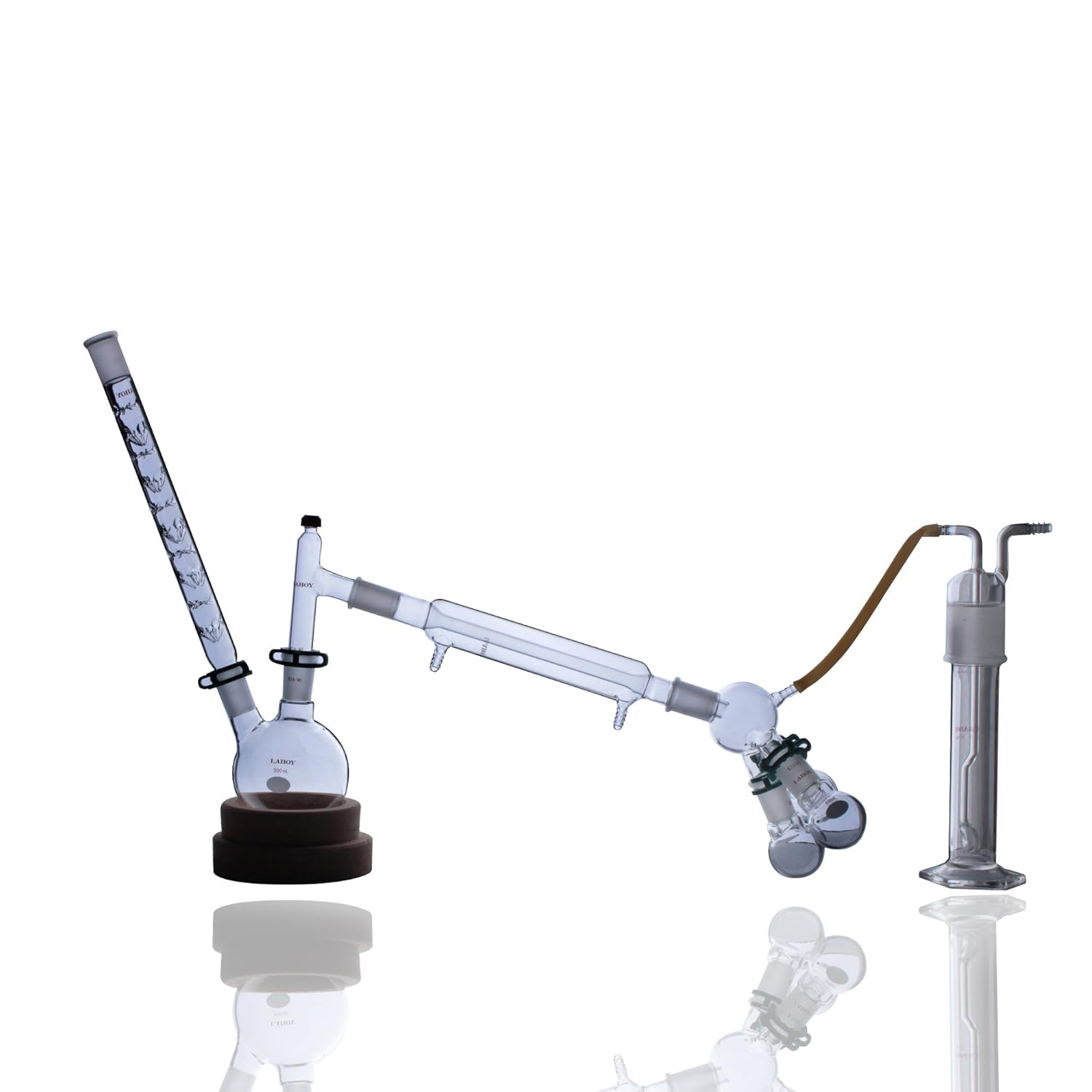 Laboy Glass Apparatus Reflux Lab Glassware Kit with 24/40 Joints 23pcs