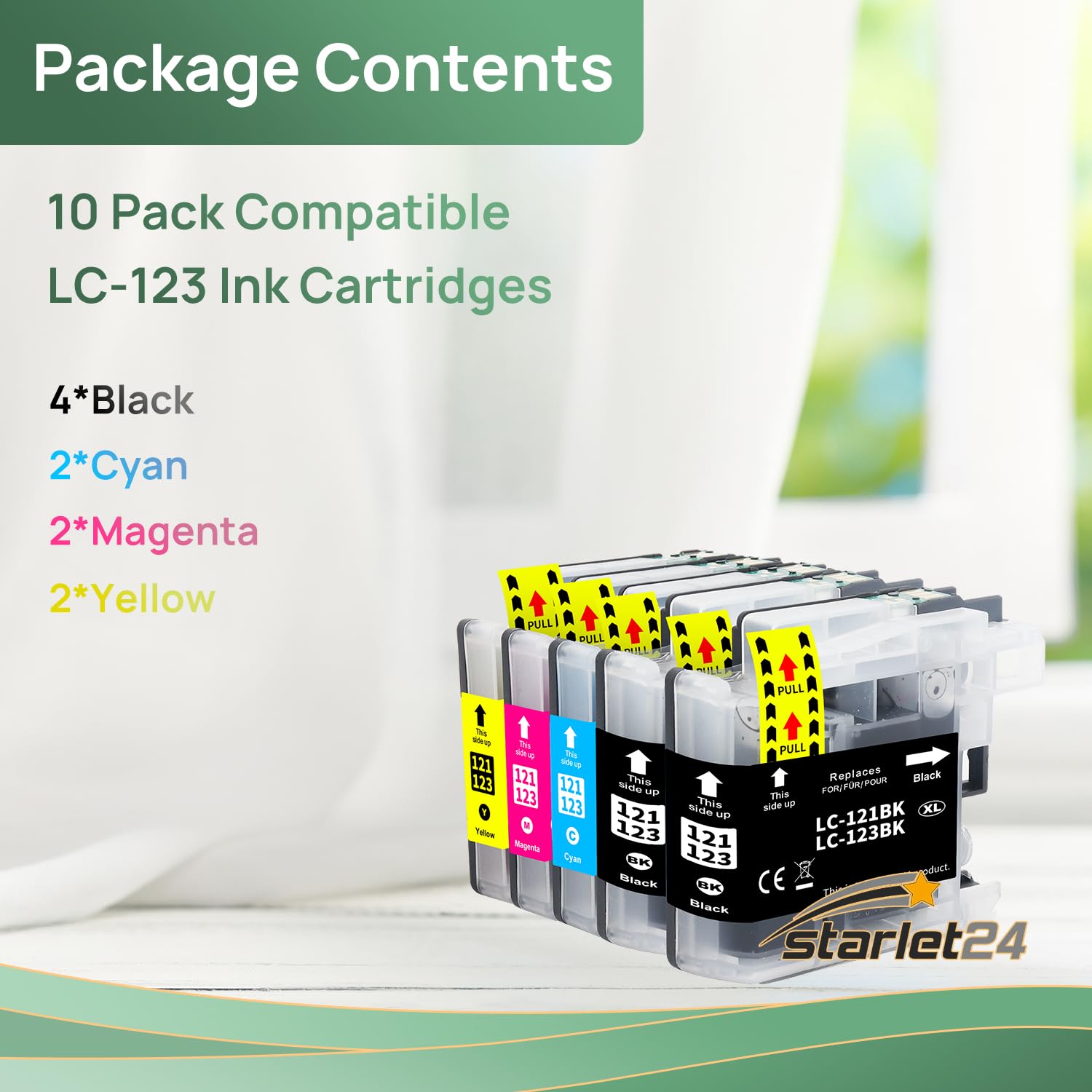 LC121-LC123-XL KIT 10 Cartucce Compatibili Nero+Colori - Foto 11