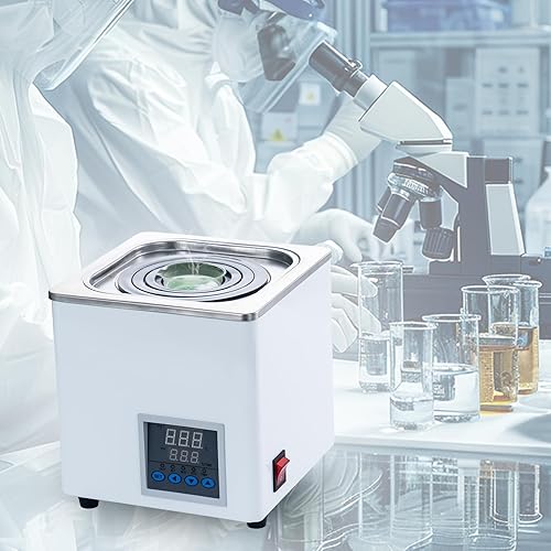 Miniatura 8 de Baño de agua de laboratorio, calentador termostático digital de 3 litros con 1 cámara, apertura seleccionable para experimentos químicos y