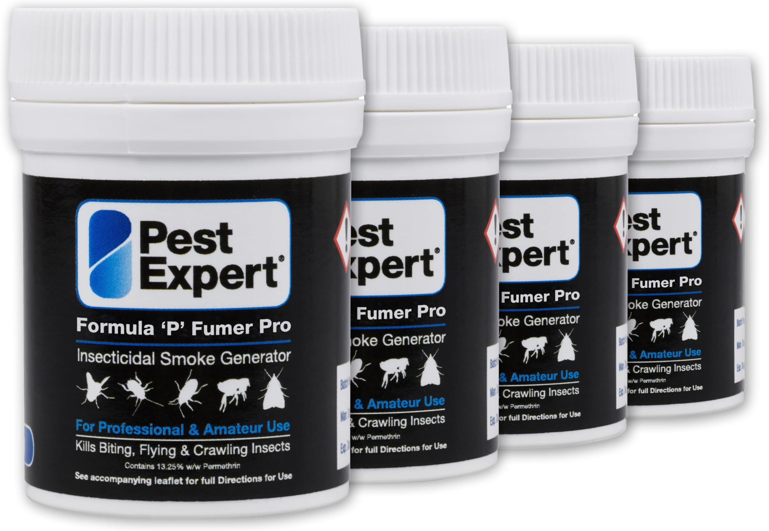 Pest Expert Flea & Cluster Fly Killer Smoke Bombs 4 x 7g - (7g -TWICE THE SIZE OF MINI SMOKE BOMBS) - Pro Flea Treatment Foggers for the Home - Professional Strength Approved for Amateur Use