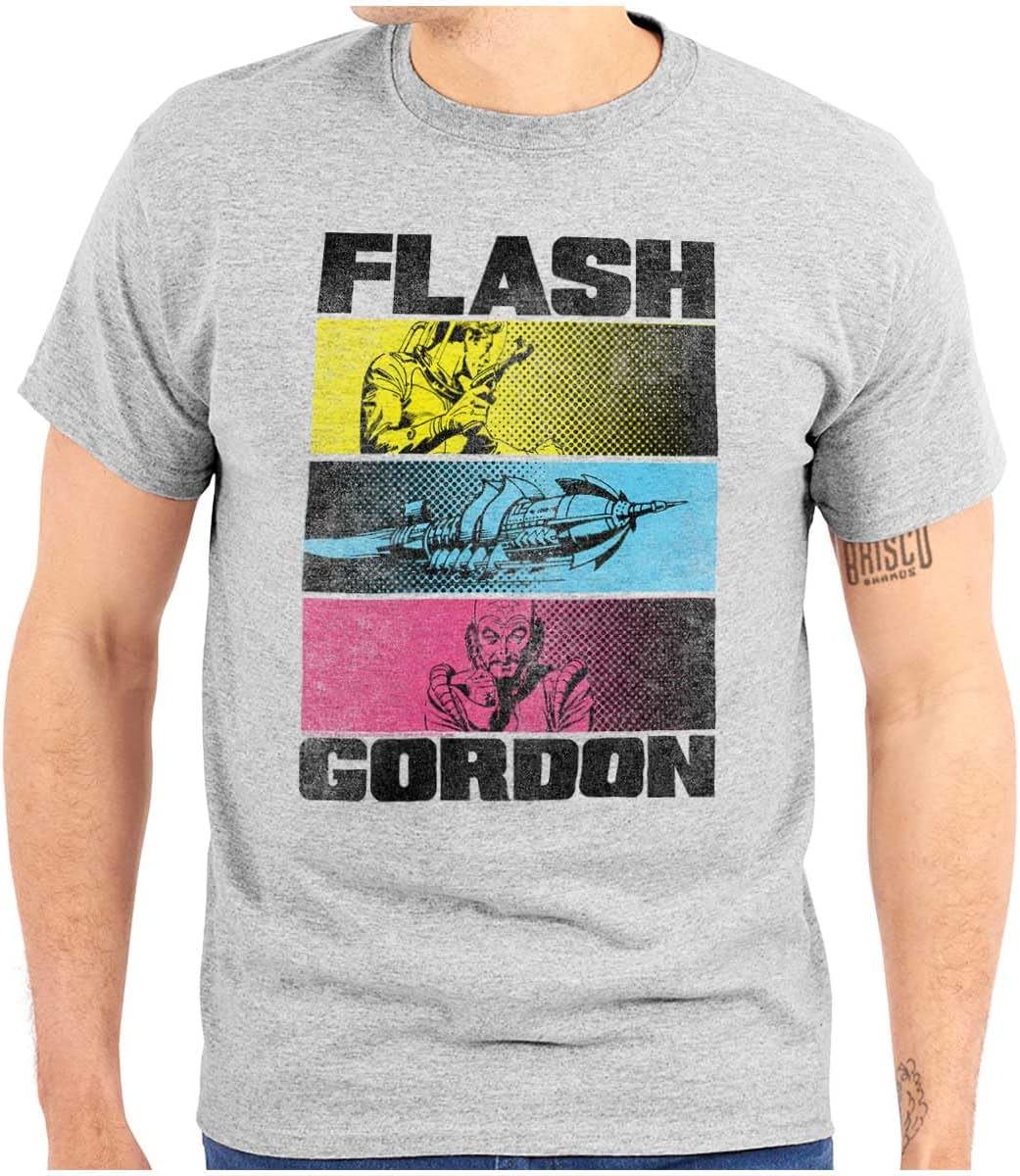 Brisco Brands Flash Gordon Retro Comics Superheroes Graphic T Shirt Men or Women