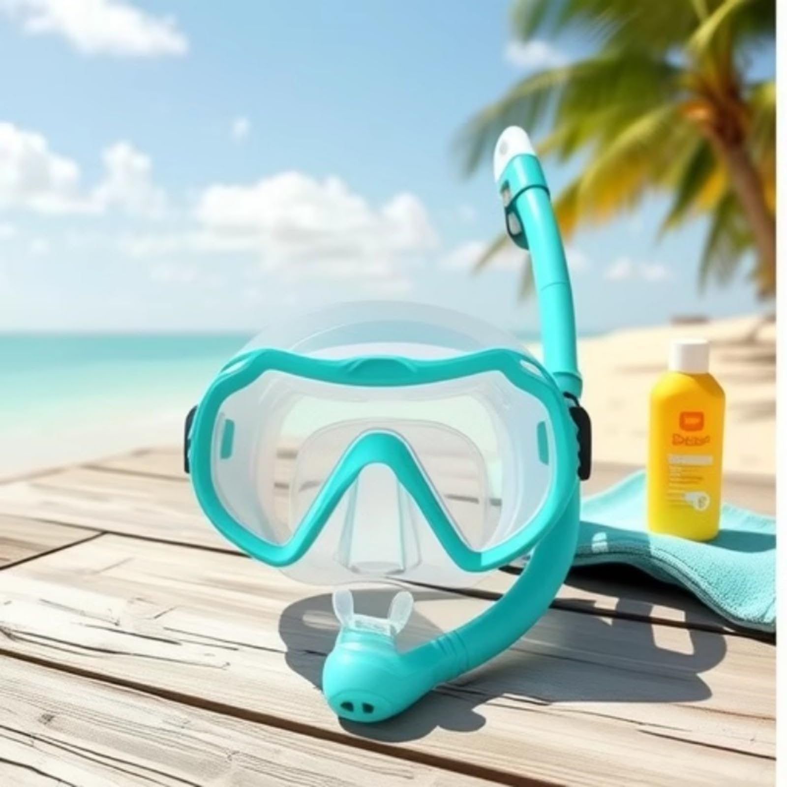 Juego de esnórquel con tubo y gafas de buceo, seco para buceo y snorkeling, cristal templado unisex para adultos
