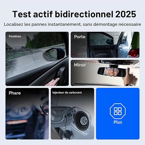 TOPDON Valise Diagnostic Auto AD800BT V2.0 Bluetooth, Valise Diagnostic multimarque bidirectionnel, pour système Complet avec 28 Réinitialisations, Deux Ans de mises à Niveau gratuites,Test d'actif - 5