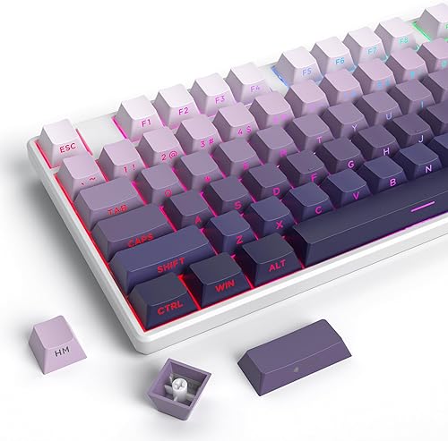 Miniatura 8 de Fogruaden PBT Blue Samurai Keycaps, juego de 170 teclas de doble disparo, perfil de cereza, teclas personalizadas para teclado mecánico Cherry