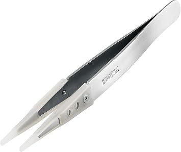 Hozan P-643-N Tweezers, Non-Adhesive Tweezers, Special Material That Wont Stick Stick, Adhesive Tape