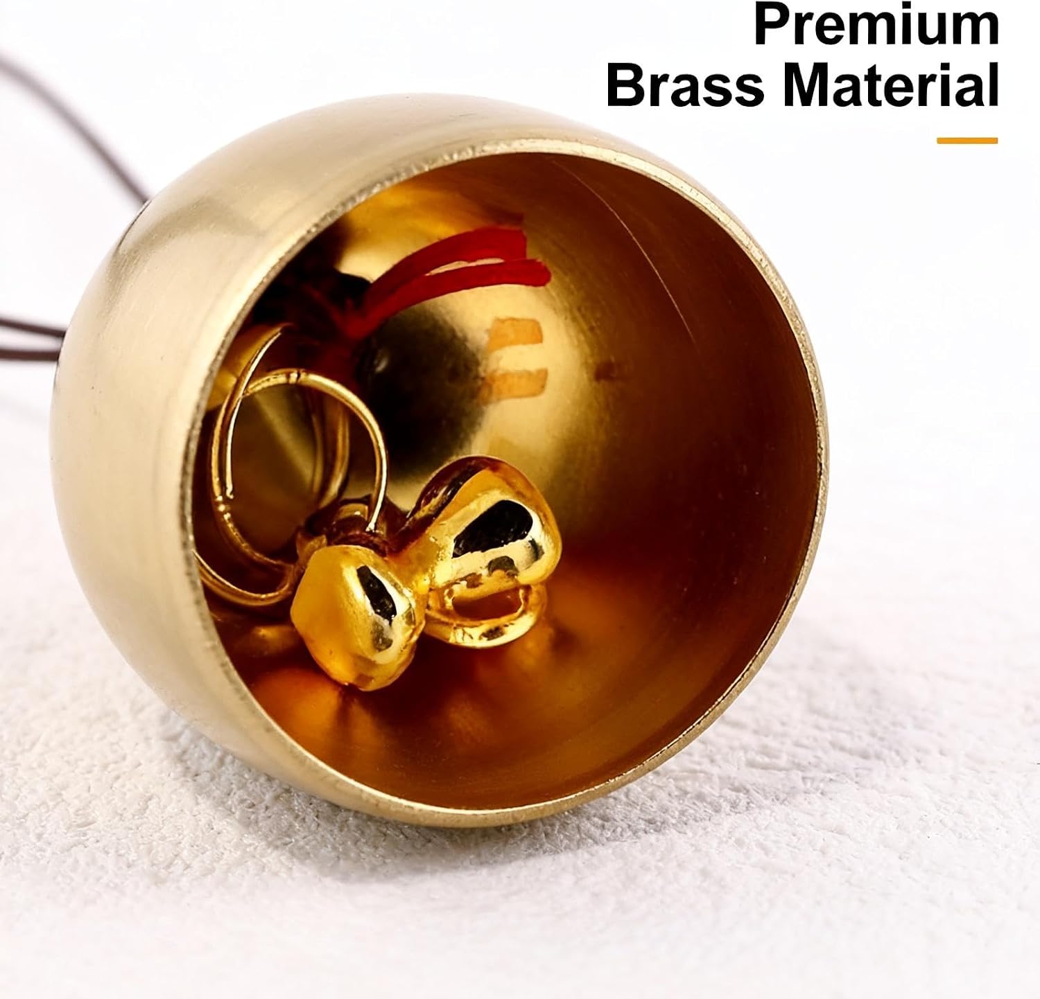 4 Pcs Small Gold Plated Hanging Bells