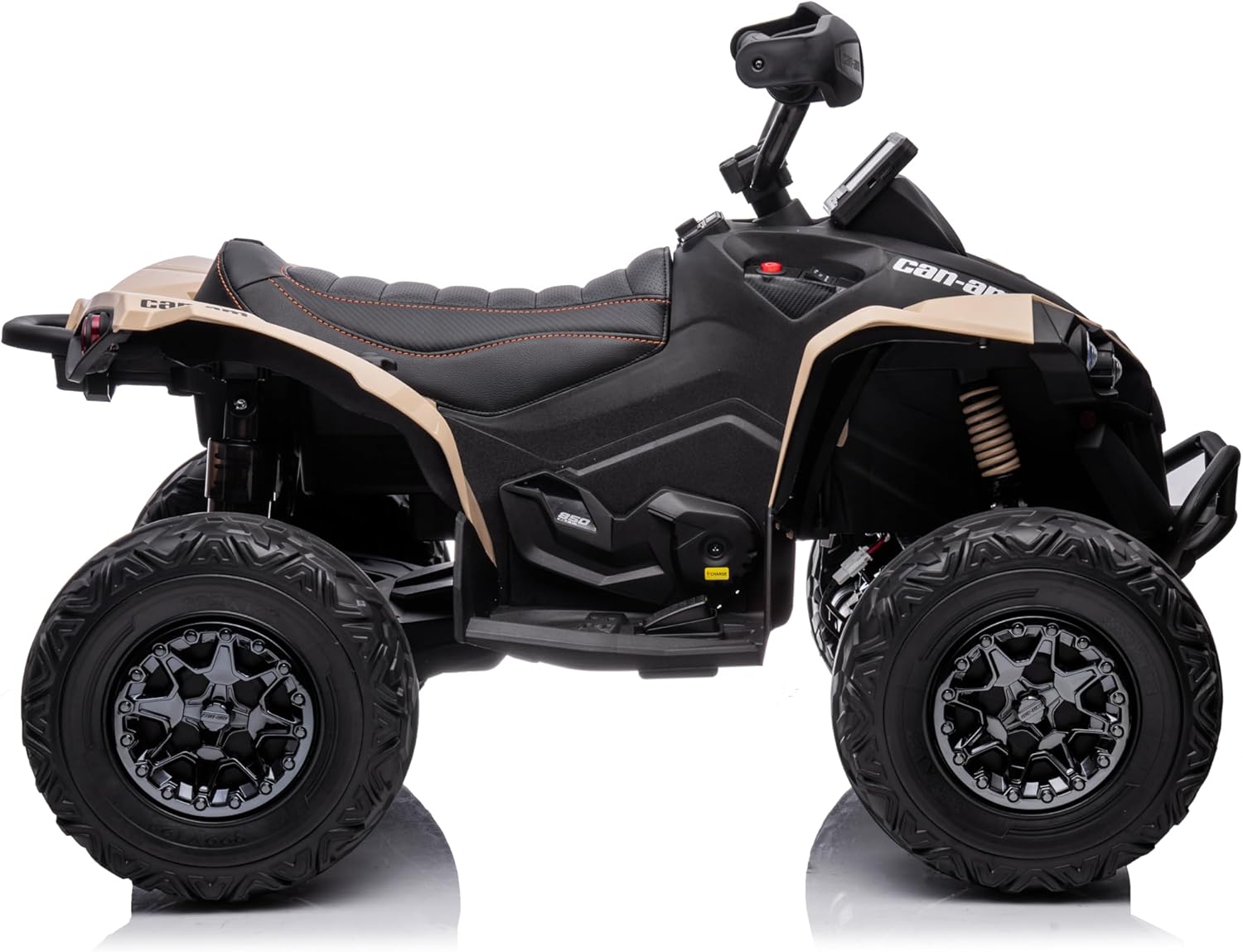 Freddo 24V Can Am Renegade Ride-On ATV, side view showing charging port