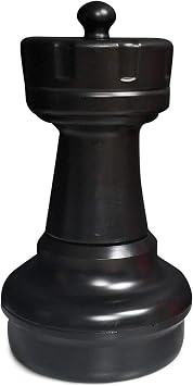 MegaChess Individual Chess Piece - Rook - 16.5 Inches Tall - Black