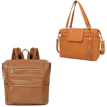 Omanmoli Diaper Bag Tote Leather Diaper Bag Backpack Travel Baby Diaper Bag