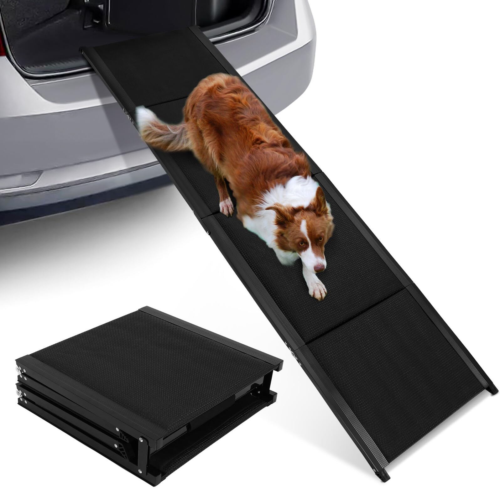 Rampe pliable pour chiens iplusmile pour voyager en SUV et grimper sur les lits hauts facilement