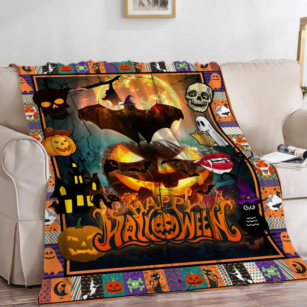 Halloween Throw Blanket,Halloween Decorations for Home