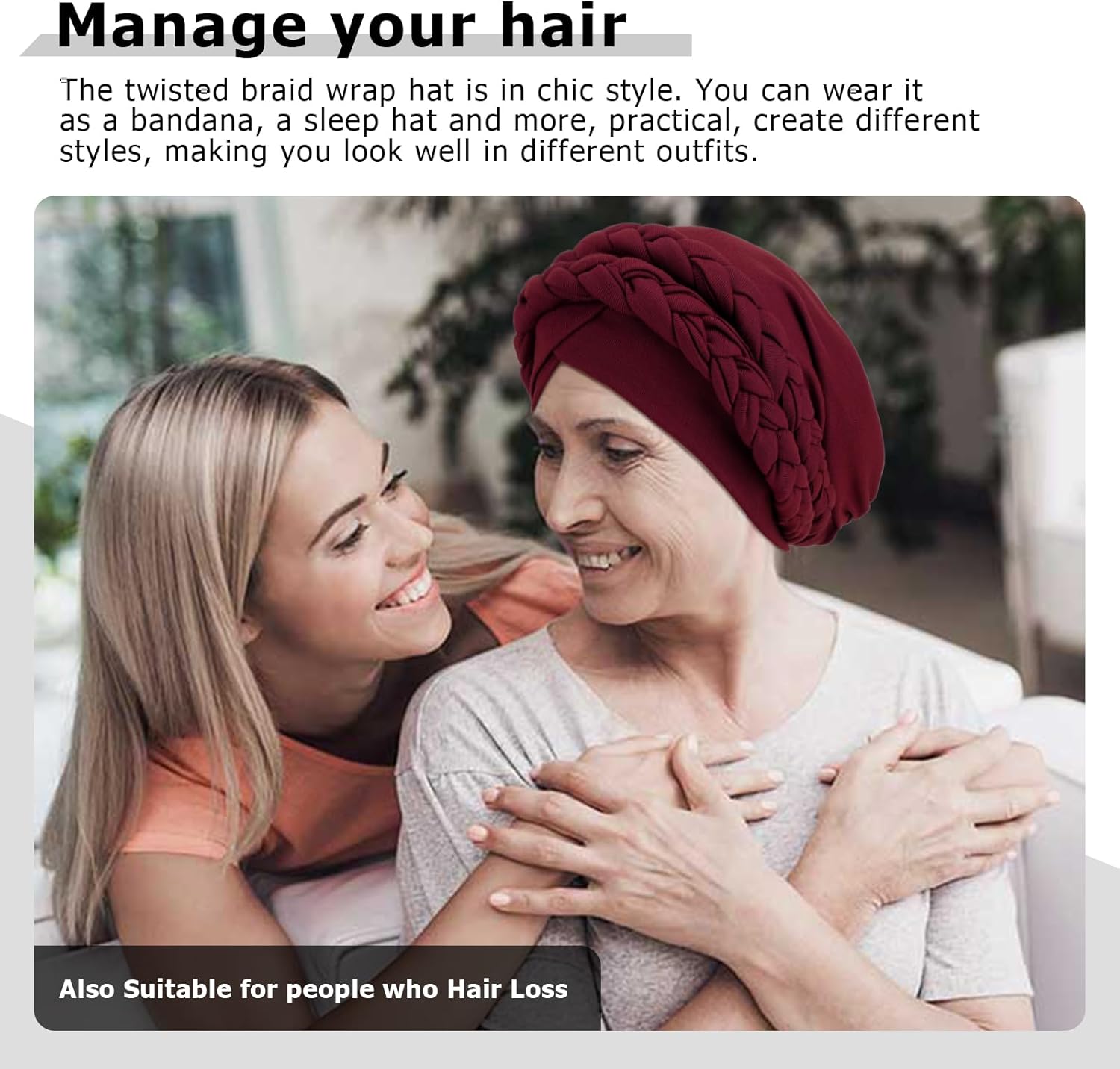 African Women Turban Caps Pre-Tied Twisted Turbans Head Scarf for Women Hair Wraps Cover Beanie Cancer Chemo Headwear - Image 7