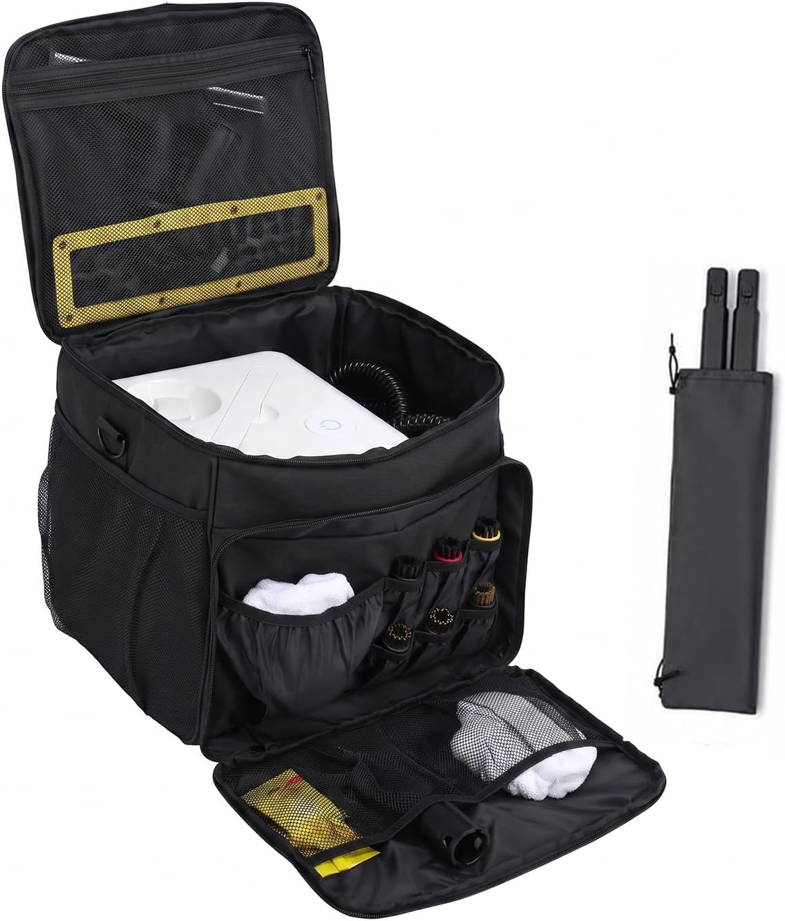 Steam Cleaner Storage Bag Compatible with Dupray Neat & Neat Plus Steam Cleaners, Carrying Case with Rod Storage Pouch, Pockets for Steam Cleaner Accessories, Organizer for Home Cleaning Supplies
