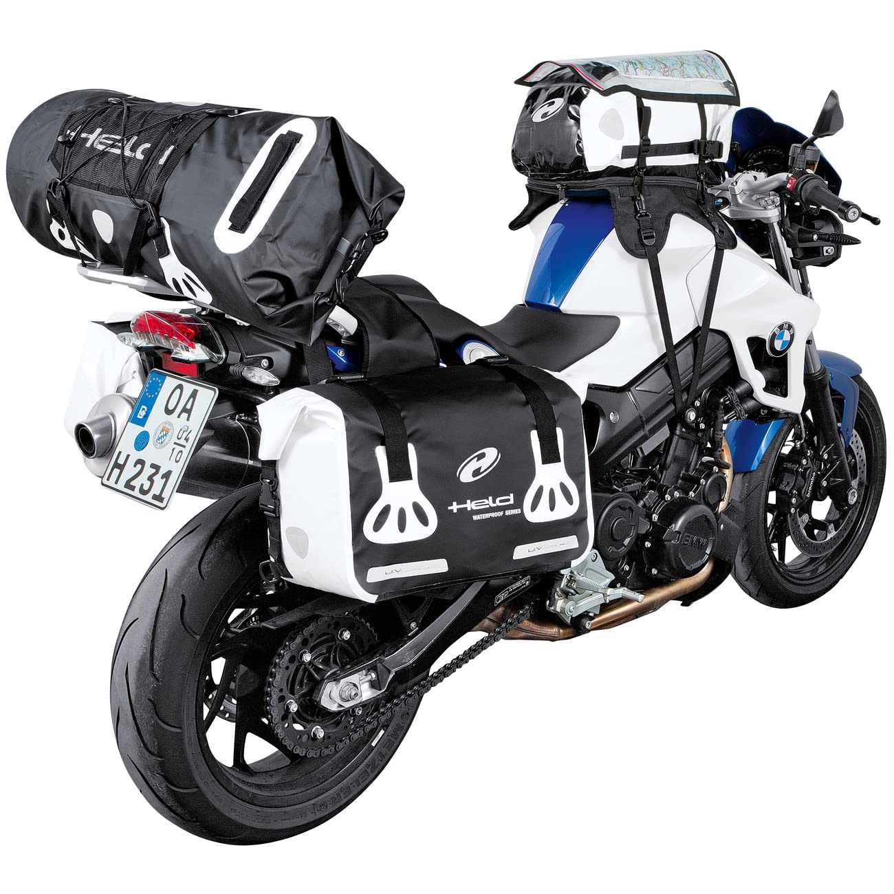 Torba na kółkach Held Rollbag czarny/biały, 40