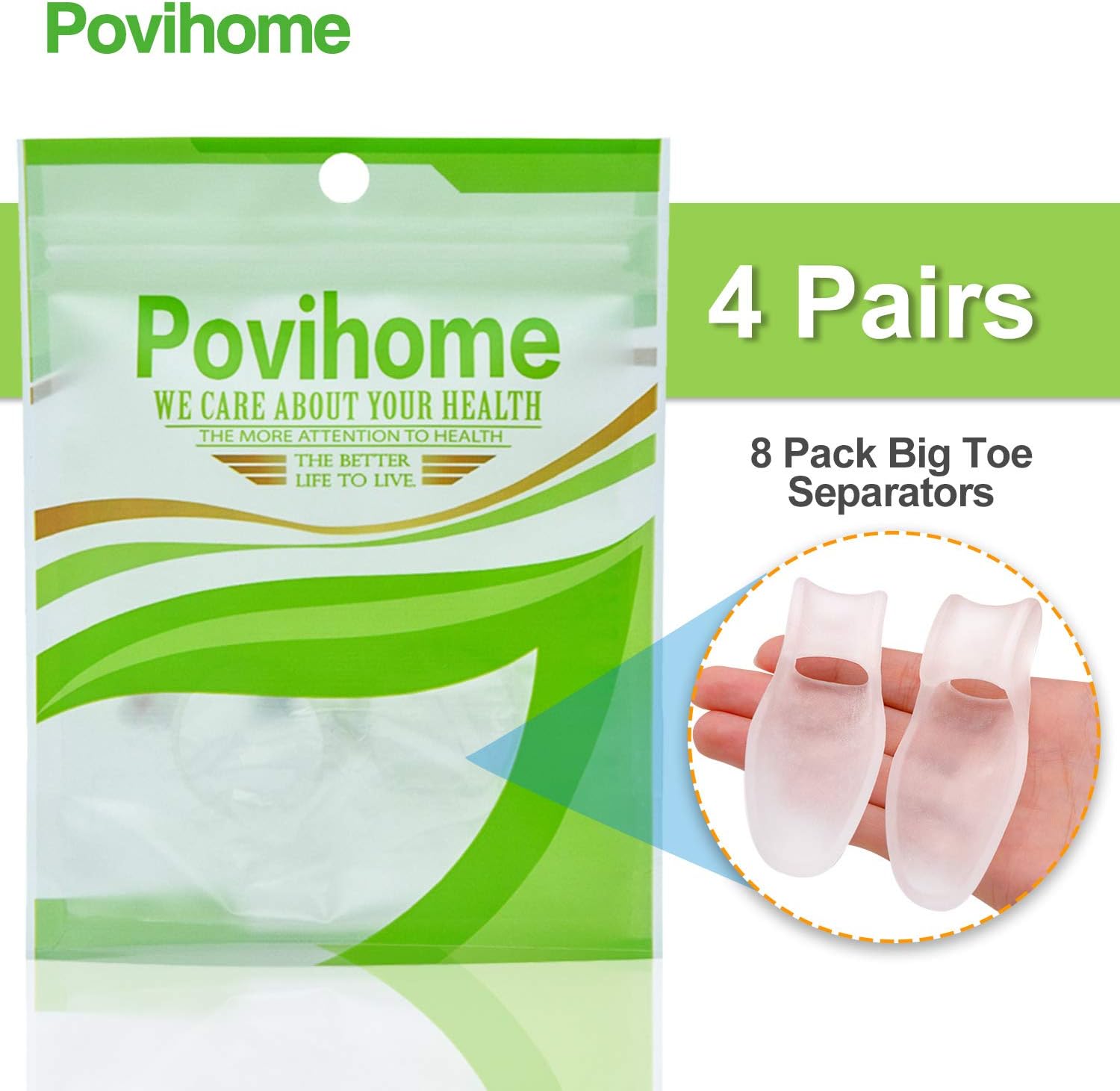 Buy Povihome 8 Pack Bunion Cushion and Protector(1/2'' Thick), Bunion