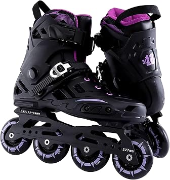 Professional Inline Speed Skating Shoes for Adult Single Row Roller Blades Professional Racing Rollerblades Beginner Outdoor Sports Fitness Men Women