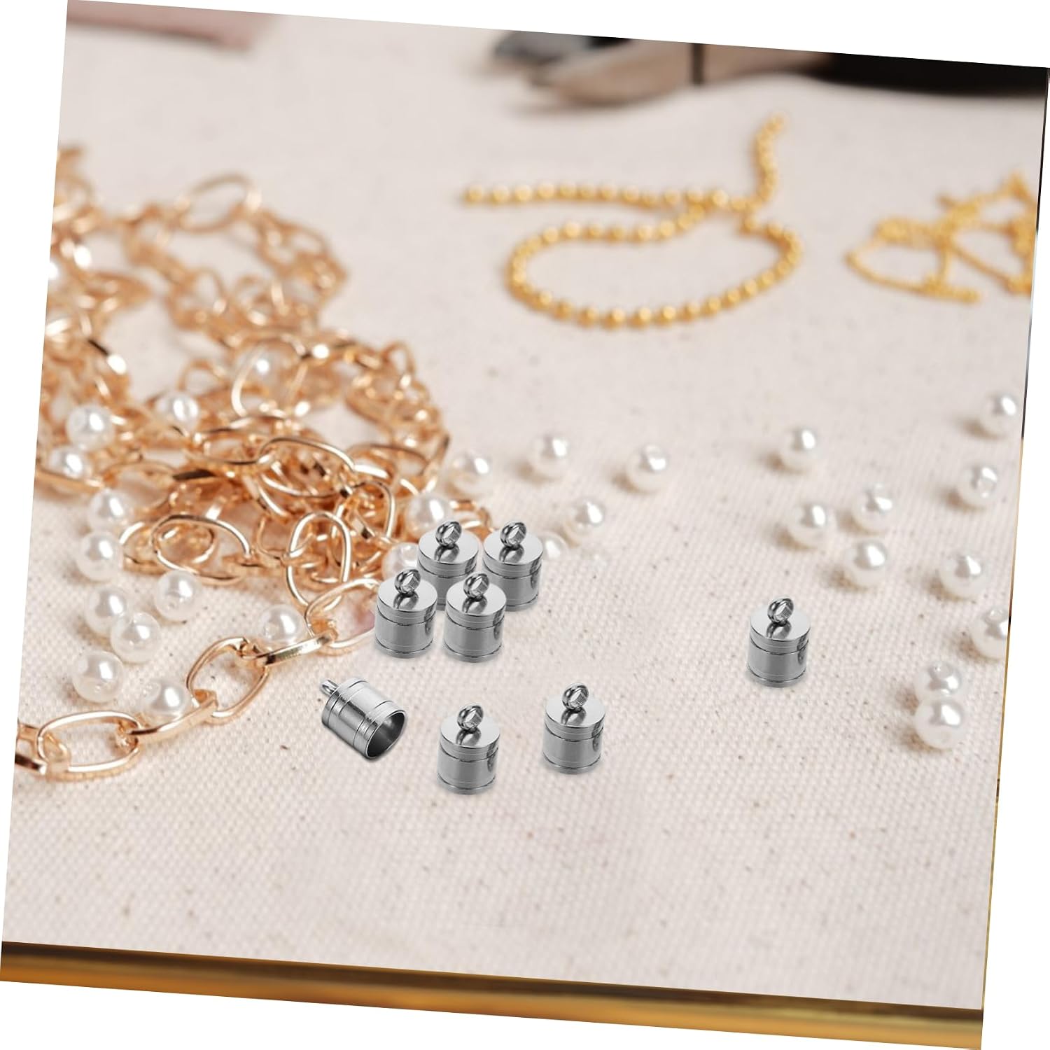 Artibetter 20Pcs Stainless Steel Cord End Caps for Jewelry Making Durable Tassel Fasteners Bead Caps for Necklaces and Bracelets Versatile DIY Jewelry Accessories