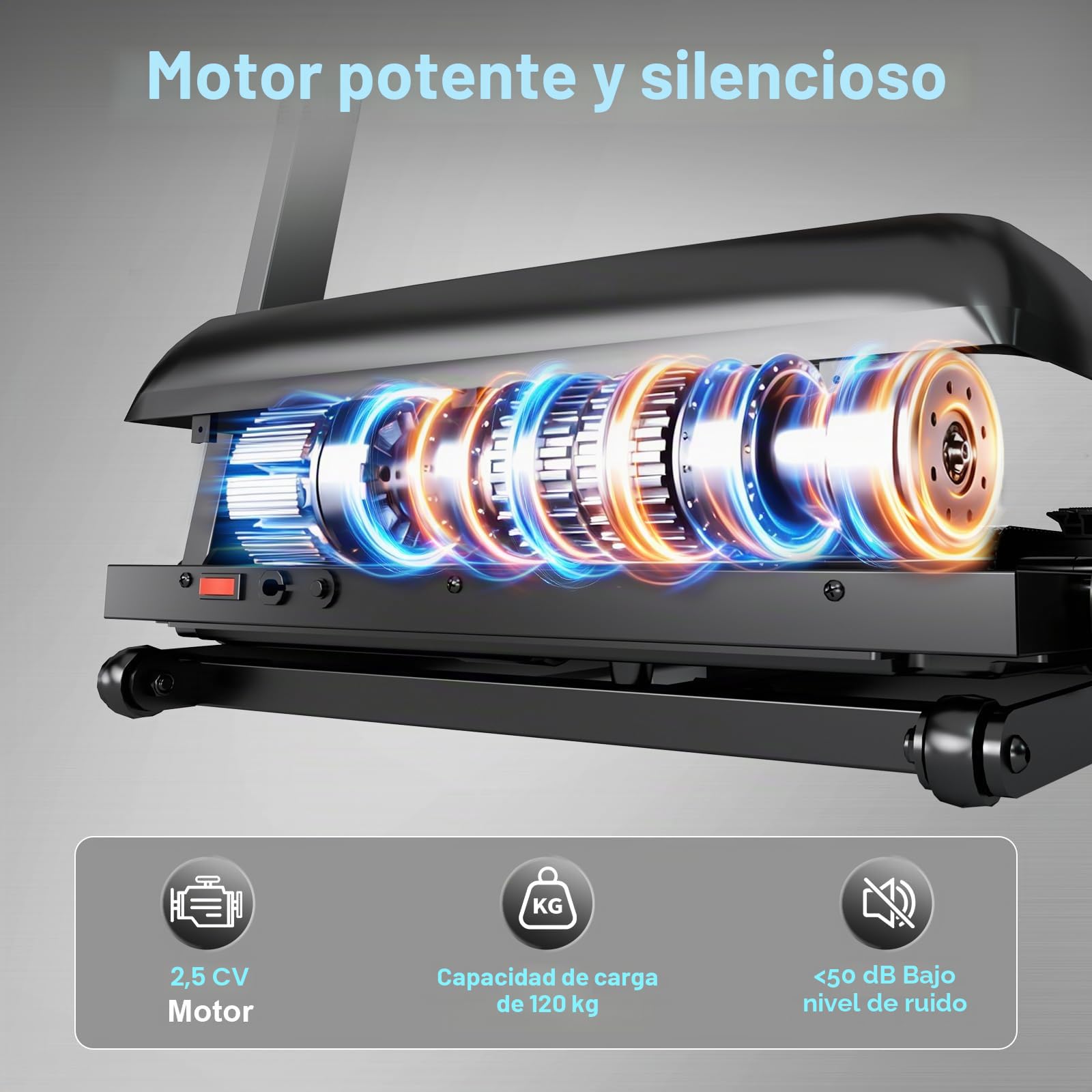 Cinta de Correr, Cinta de Correr Plegable 4 en 1: inclinación Regulable eléctricamente hasta un 12%; Velocidad de 1-8 KM/H; con Pantalla LED y Panel de Control; Plataforma y barandillas Desmontables.