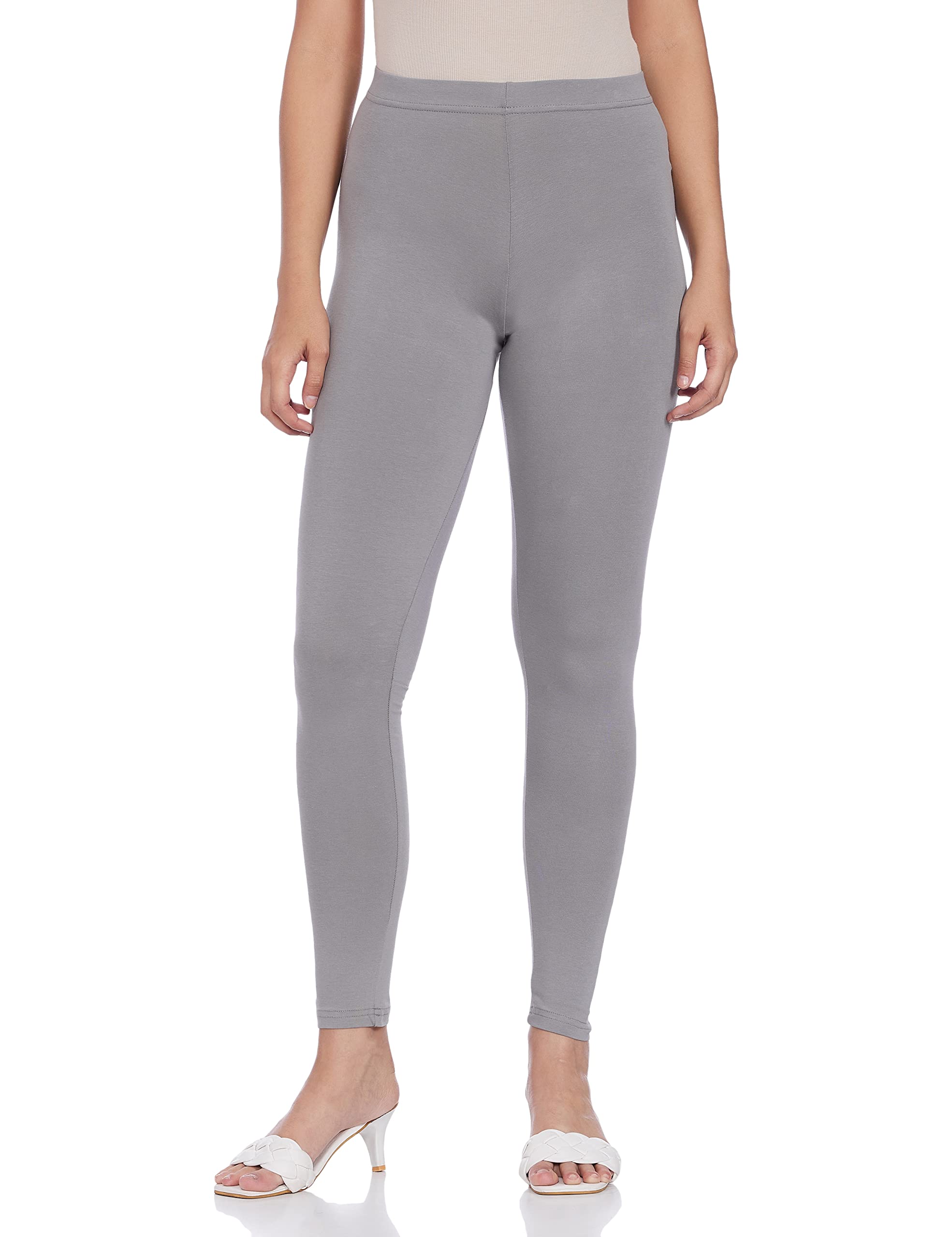 Women's Solid Mid Rise Slim Fit Ankle Length Leggings-image-0
