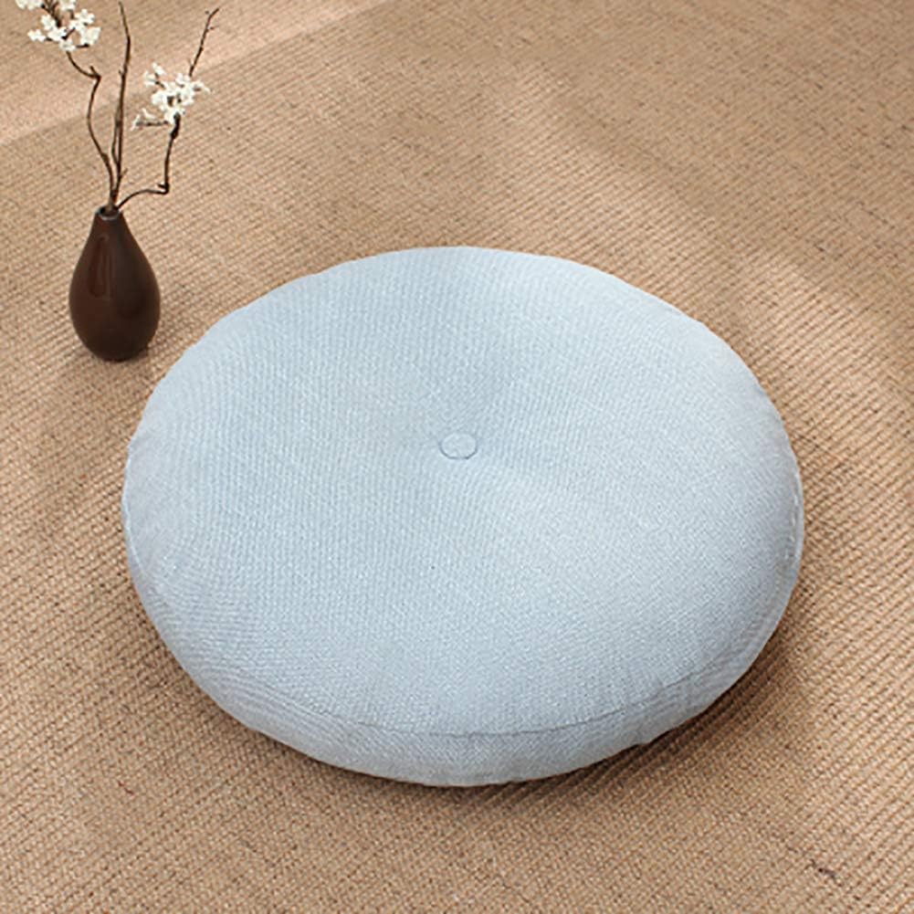 MSM Meditation Cushion, Thick Futon Oversized Japanese Cloth Porthole Compartment Porthole Washable Tatami Floor Seat Cushion-Blue 40x40x12cm