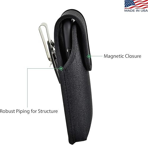 Vista 12 de Turtleback Funda para cinturón diseñada para iPhone 11 (2019) y iPhone XR (2018), funda vertical de cuero negro con clip giratorio para cinturón