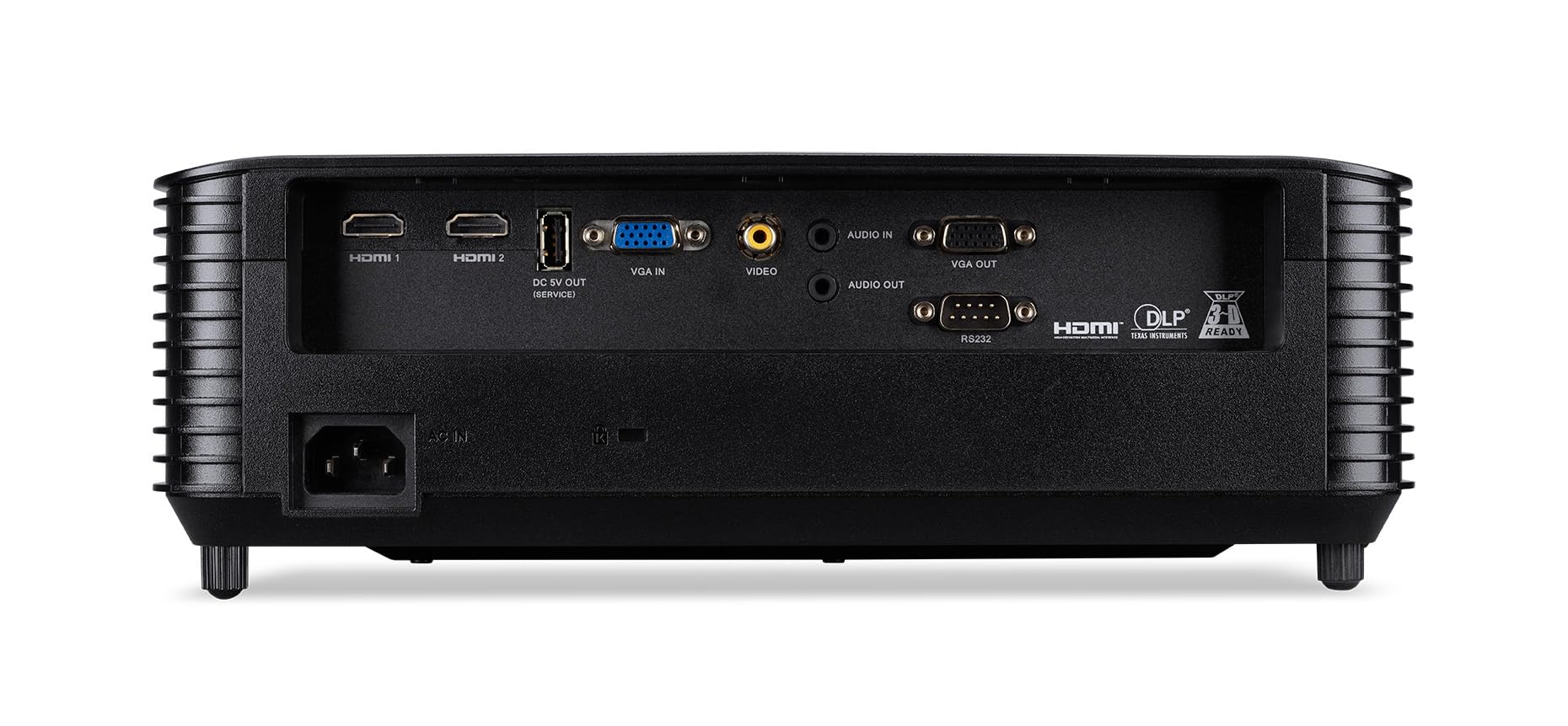 Acer X1328AF DLP videoproiettore HD (1,280 x 800 pixel) 5.000 ANSI lumen, 20.000:1 contrasto, 3D, Keystone, 1 altoparlante da 3 Watt, HDMI, nero, Home Cinema