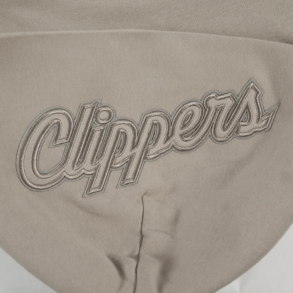 Pro Standard Mens NBA Los Angeles Clippers Neutral Pull Over Hoodie Taupe Xl - Image 6