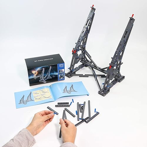 Miniatura 5 de VONADO Millennium Falcon Soporte vertical para Lego 75192 bloques de construcción, kit creativo de ladrillos de construcción MOC para regalos, juego