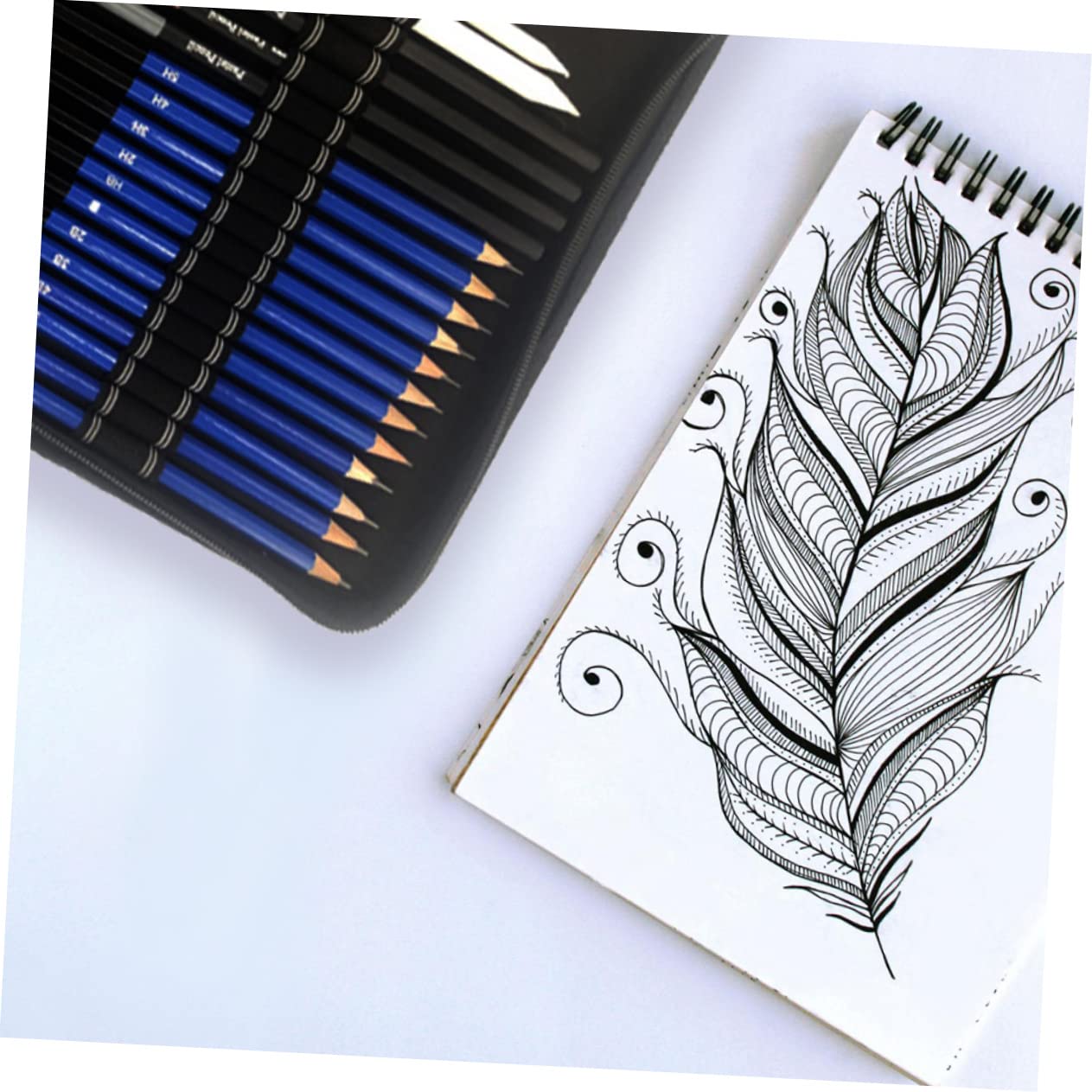Set da Disegno e Schizzo 72 Pezzi in Legno per Ragazzo Ragazza e Studenti | Matite da Disegno Professionale, Cancelleria per Disegno e Pittura, Colori Vividi per Album da Colorare