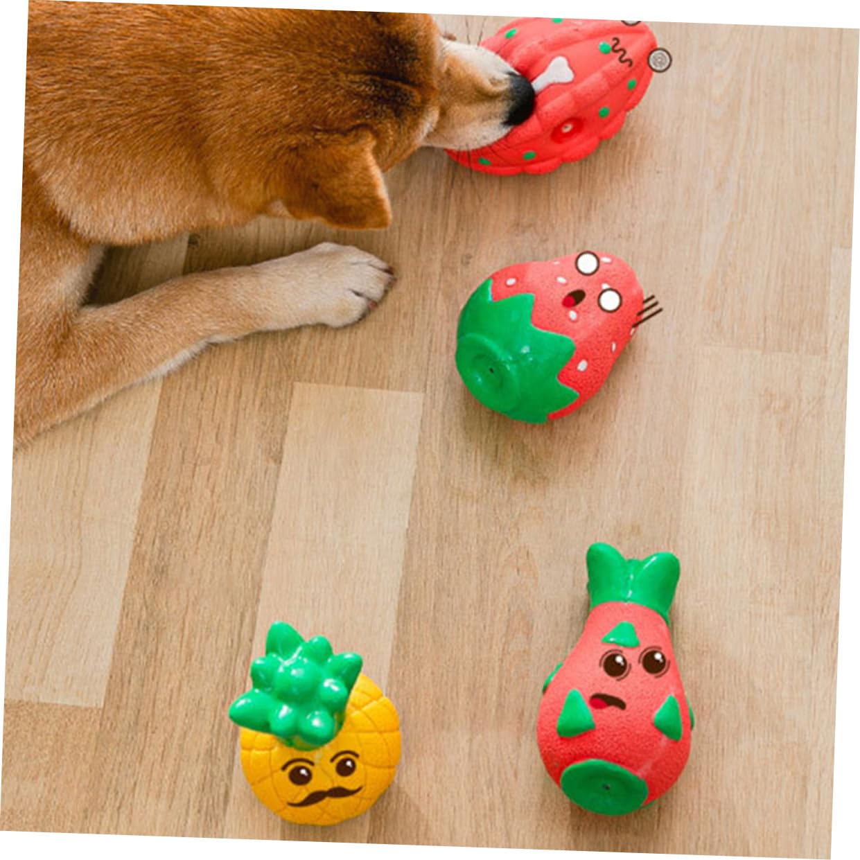 POPETPOP 5piezas Juguete Masticable Interactivo para Perros Juguete De Natural Resistente Mordidas para Perros Mediano Vibrantes para Estimulación y Diversión