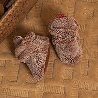 Vista 212 de Sawimlgy - Botines de algodón antideslizantes para recién nacido, con agarre, para cuna o para el invierno 010/Amarrón