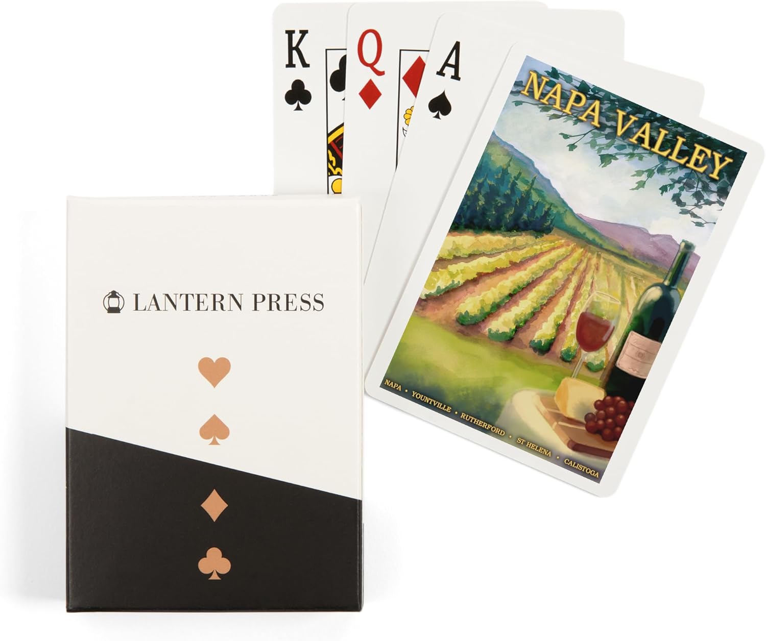 Lantern Press Napa Valley, California, Wine Country, 52 Playing Cards for Adults, Poker Size Card Deck