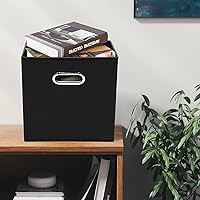 Vista 6 de STOREONE Contenedores de almacenamiento de tela, cestas organizadoras (11 x 11 x 11) con asas dobles para armario, cajones de dormitorio, juego de 2