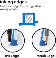 Vista 4 de Pacific Arc Curva flexible de 12" con borde de entintado, para dibujo, fabricación de patrones, ingeniería, fabricación de plantillas