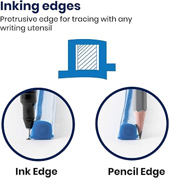 Pacific Arc Flexible Curve 12 with Inking Edge, for Drawing, Pattern Making, Engineering, Stencil Making