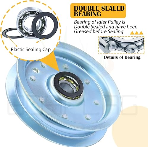 Vista 4 de 132-4718 La polea reemplaza Toro 132-4718 polea tensora plana, Exmark 1-603843, 116-3626, 132-7543, E603843 para Toro X4800, X4850, X5450, X4850