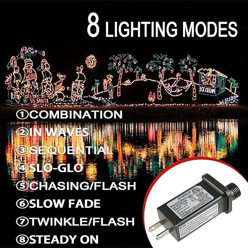 Miniatura 4 de Controlador LED de repuesto para transformador LED de 30 V y 3.6 W, clase 2, con 8 modos de suministro para cadena de luces de Navidad, decoraciones