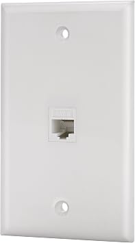 IBL- 1 Port Cat6 Keystone Ethernet أنثى إلى لوحة حائط أنثى بيضاء
